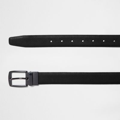 Black textured belt